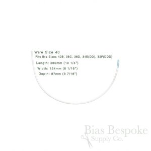 DOLLY White Spring Steel Bra Underwires, Regular Length, Sizes 30 to 54