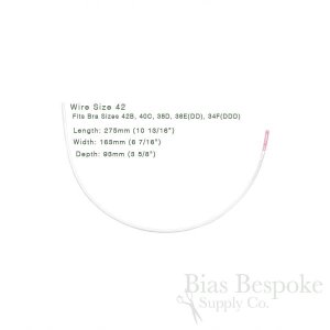 DOLLY White Spring Steel Bra Underwires, Regular Length, Sizes 30 to 54