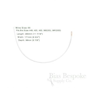 DOLLY White Spring Steel Bra Underwires, Regular Length, Sizes 30 to 54