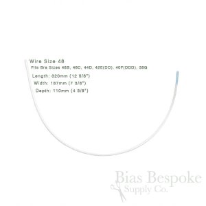 DOLLY White Spring Steel Bra Underwires, Regular Length, Sizes 30 to 54