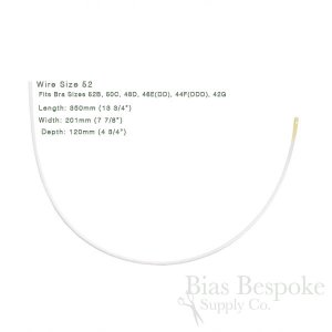 DOLLY White Spring Steel Bra Underwires, Regular Length, Sizes 30 to 54