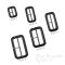PELL Black Leather Buckles with Silver Pins, Made in Italy