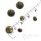 Lightweight Antique Brass Coat of Arms Buttons in Two Sizes