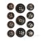 ELLIS Brownish Black First-Class Genuine Horn Suit Buttons, Made in Germany
