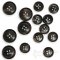 ELLIS Brownish Black First-Class Genuine Horn Suit Buttons, Made in Germany