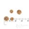 FAUSTO Caramel Tan Horn-Effect Suit Buttons, Made in Italy