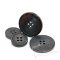 Dignified Gray-Blue Buffalo Horn Jacket Buttons, Matte Finish