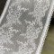 7" Wide White Jacobean Floral Lace Trim (Dyeable), Made in France