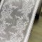 7" Wide White Jacobean Floral Lace Trim (Dyeable), Made in France