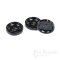 SHERLOCK Black Horn-Effect Buttons, Made in Italy