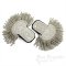 Brilliant Silver Bullion Wire Sequin Embroidered Fancy Dress Epaulettes, in Two Sizes