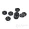 SHERLOCK Black Horn-Effect Buttons, Made in Italy