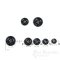 SHERLOCK Black Horn-Effect Buttons, Made in Italy