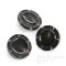 FRIGG Decorative Black-ish Buffalo Horn Buttons, Made in Germany
