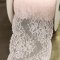 8" Wide Blush Pink Floral Stretch Lace, Made in France