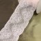 8" Wide Blush Pink Floral Stretch Lace, Made in France