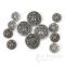 LIONHEART Detailed Antique Silver Coat of Arms Buttons, Made in France
