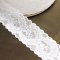 2 1/2" Wide White Leaves Stretch Lace Trim