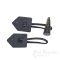 Real Horn & Bonded Black Leather Toggle Closures, Made in Italy