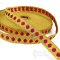 CALDARA 3/4" Metallic Gold Trim with Satin-Stitch Dots
