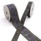 ORIA Lux Antique Gold Floral Jacquard Trim, 25mm, Made in Italy