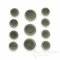 GAGE Chic Sage Gray Corozo Buttons, Made in Italy