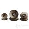 DANE Polished Horn-Effect Dark Brown Coat Buttons, Made in Italy