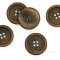 Classic Coffee Brown Corozo Overcoat Buttons, Made in Germany