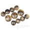 ELLIS Tiger Brown First-Class Genuine Horn Suit Buttons, Made in Germany