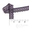 Divine Narrow Stretch Lace Trim in Purple and Marigold, Made in France