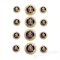 Gold Coat of Arms Buttons with Two-Color Enamel, Made in Italy
