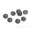 SIANO Matte Dark Gray Convex Buttons for Suits and Coats, Made in Italy