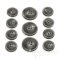 SIANO Matte Dark Gray Convex Buttons for Suits and Coats, Made in Italy