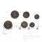 Blackened Buffalo Horn Coat of Arms 4-Hole Buttons for Suits and Coats