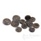 Blackened Buffalo Horn Coat of Arms 4-Hole Buttons for Suits and Coats