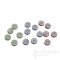 Pale Gray Shirt Buttons with Colorful Backs, Made in Italy