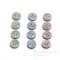 Pale Gray Shirt Buttons with Colorful Backs, Made in Italy