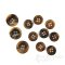 ELLIS Dark Tiger Brown Genuine Horn Suit Buttons, Made in Germany