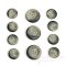 Gray 3-Hole Stone-Effect Suit Buttons, Made in Germany