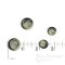 Gray 3-Hole Stone-Effect Suit Buttons, Made in Germany