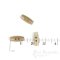 Small Tan Buffalo Horn Toggle Buttons, Made in Italy