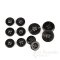 ZARKA Black Real Buffalo Horn Buttons, Made in Germany