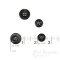 ZARKA Black Real Buffalo Horn Buttons, Made in Germany