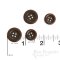 Modern, Sleek Brown Corozo Suit Buttons, Made in Germany