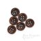 Modern, Sleek Brown Corozo Suit Buttons, Made in Germany