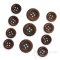 Modern, Sleek Brown Corozo Suit Buttons, Made in Germany