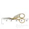 Small Gold & Silver Crane Scissors, Made in Italy