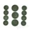 LUCA Classic Matte Fir Green Corozo Suit Buttons, Made in Italy