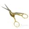 Small Gold & Silver Crane Scissors, Made in Italy