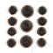 BRONKO Matte Dark Brown Buttons for Suits & Overcoats, Made in Italy
